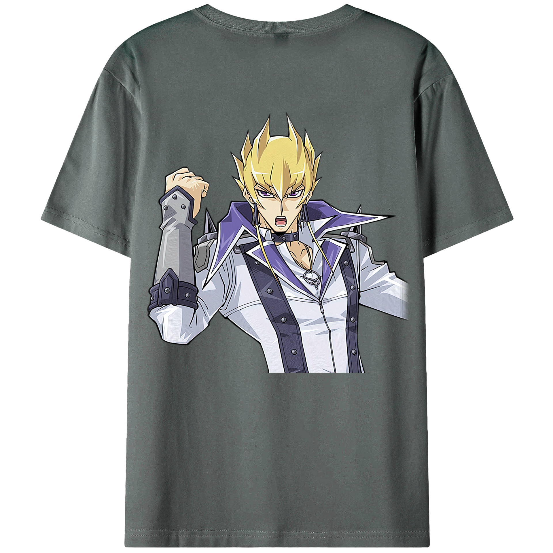 （画像用） 遊☆戯☆王 Yu-Gi-Oh! 綿100％ メンズ半袖Tシャツ（バックプリント） 通気性